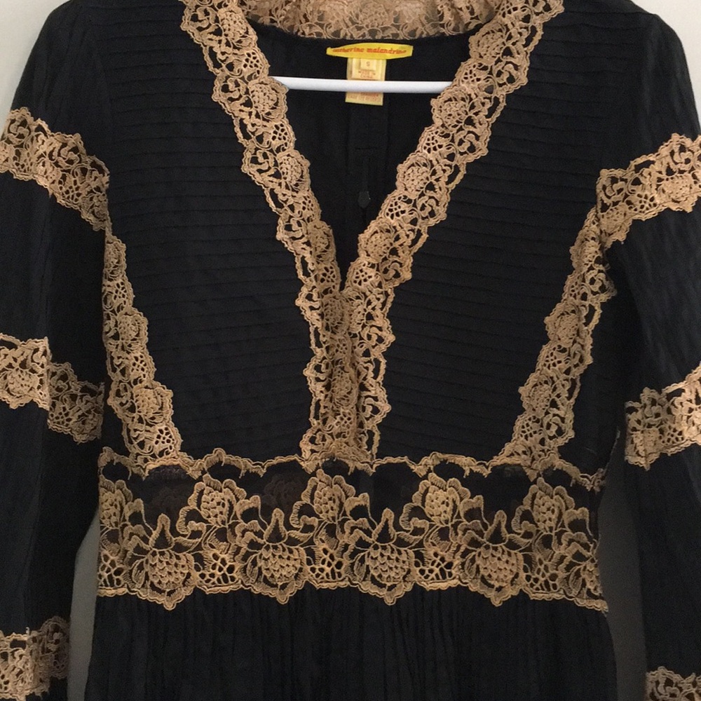 Catherine Malandrino black and gold top - Picture 3 of 5